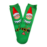Elf on the Shelf Face Socks, Green