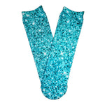 Icy Faux Glitter Socks, Winter Colors