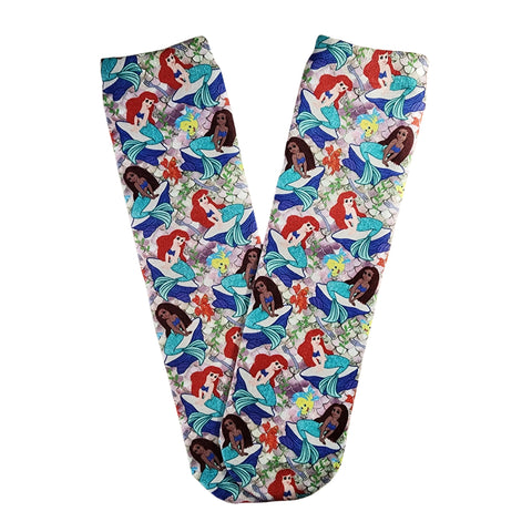 Little Mermaid Then & Now Socks