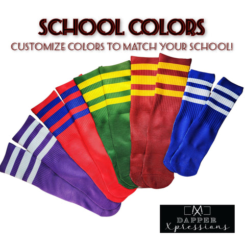 School Colors Tube Socks