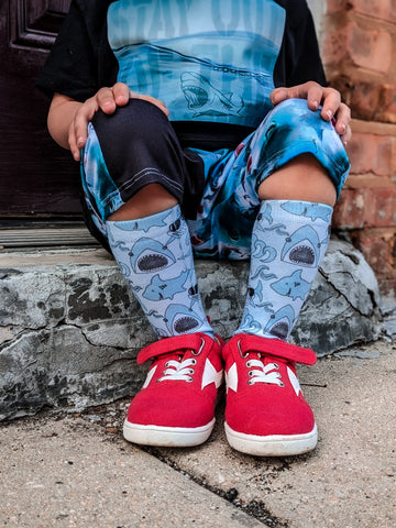 Blue Shark Socks
