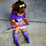 Purple Crayon Socks - Sweet Reasons