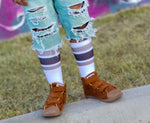 Brown & Tan Tube Socks - Sweet Reasons