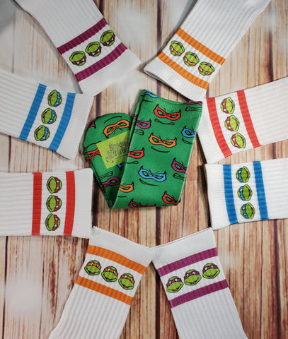 Turtle Power Tube Socks Sox Box - Sweet Reasons