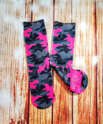 Hot Pink Camo Socks - Sweet Reasons