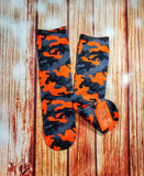Neon Orange Camo Socks - Sweet Reasons