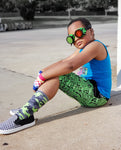 Neon Green Camo Socks - Sweet Reasons