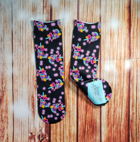 Neon Pastel Unicorns Socks - Sweet Reasons