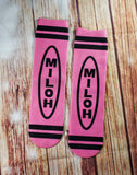 Pink Crayon Socks - Sweet Reasons