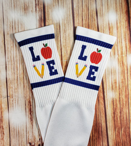 Teacher Love Tube Socks - Sweet Reasons