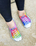 Rainbow Converse Inspired Socks - Sweet Reasons