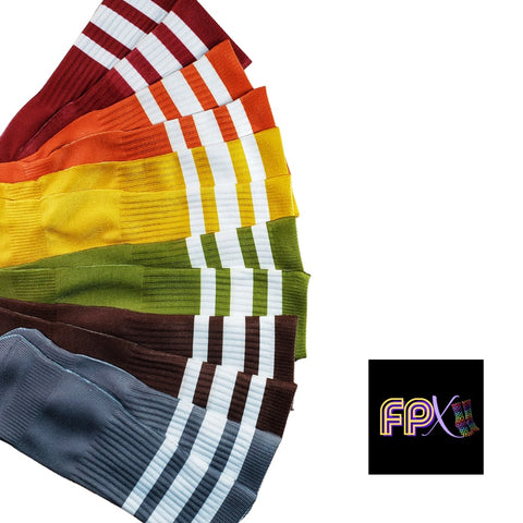 Autumn Rainbow Full Colored Tube Socks Sox Box - Fall Edition - Sweet Reasons