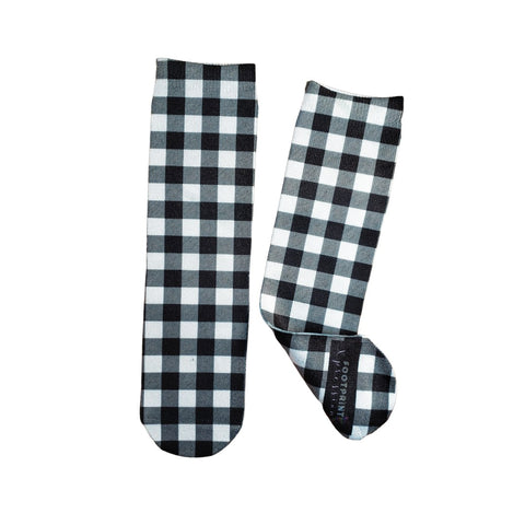 Black and White Buffalo Plaid Socks - Sweet Reasons