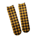 Mustard Buffalo Plaid Socks - Sweet Reasons