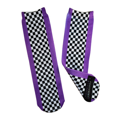 Purple Check YaSelf Socks - Sweet Reasons