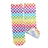 Rainbow Checkered Socks - Sweet Reasons