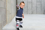 Monochrome Pattern Party Socks (Maroon) - Sweet Reasons
