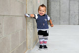Monochrome Pattern Party Socks (Maroon) - Sweet Reasons