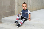 Monochrome Pattern Party Socks (Maroon) - Sweet Reasons