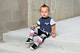 Monochrome Pattern Party Socks (Maroon) - Sweet Reasons