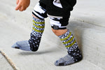 Monochrome Pattern Party Socks (Olive) - Sweet Reasons
