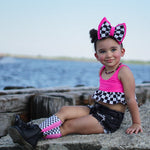 Hot Pink Check YaSelf Socks - Sweet Reasons