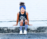 Bright Blue Check YaSelf Socks - Sweet Reasons