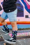 Abstract 80s Love Socks - Sweet Reasons