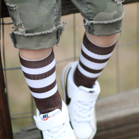 Chocolate Full Colored Tube Socks - Sweet Reasons