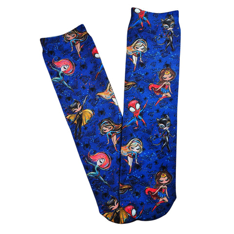Women Superheroes & Villains Socks - Sweet Reasons
