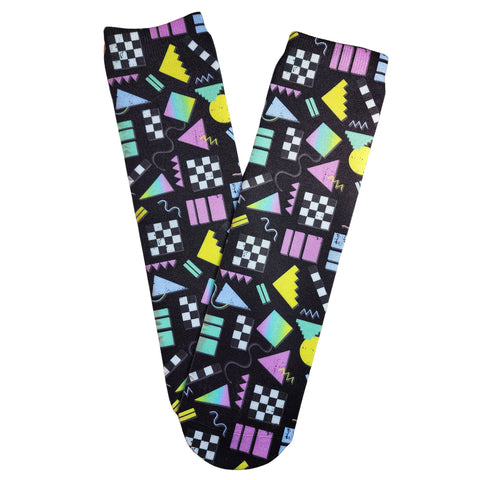 Abstract 80s Love Socks - Sweet Reasons