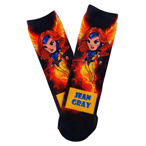 Jean Grey Chibi Socks RTS - Sweet Reasons