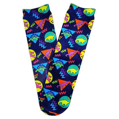 Neon Retro Dinos Socks - Sweet Reasons