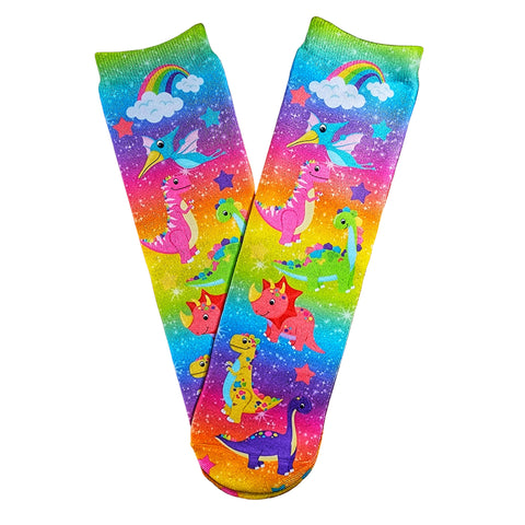 Rainbow Dinos Socks - Sweet Reasons