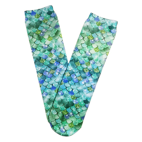 Teal Mermaid Scales Socks - Sweet Reasons