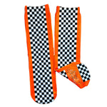 Neon Orange Check YaSelf Socks - Sweet Reasons