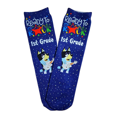 Bluey Ready to Rock 1st Grade Socks RTS