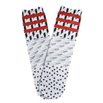 Monochrome Pattern Party Socks (Maroon) - Sweet Reasons