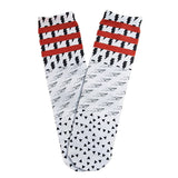 Monochrome Pattern Party Socks (Maroon) - Sweet Reasons