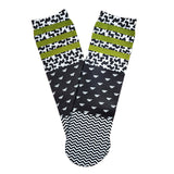 Monochrome Pattern Party Socks (Olive) - Sweet Reasons