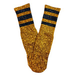 Gold Faux Glitter Tube Socks