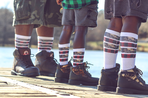 Camo Plaid Tube Socks - Sweet Reasons