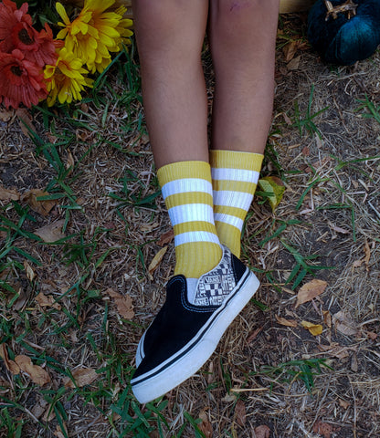 Mustard Yellow Full Colored Tube Socks - Sweet Reasons