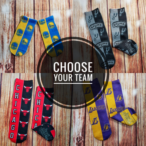 Basketball Team Socks, Choose Your Team - Sweet Reasons