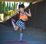 Neon Orange Check YaSelf Socks - Sweet Reasons