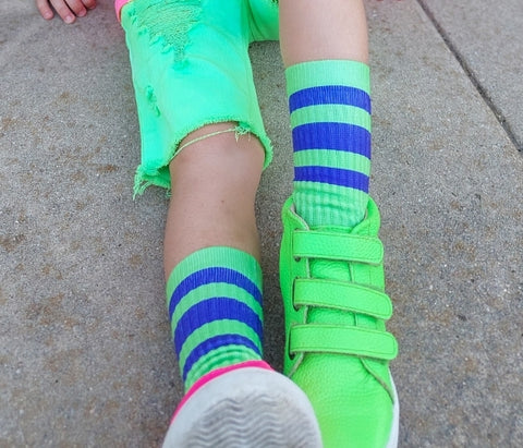 Neon Green Tube Socks - Sweet Reasons