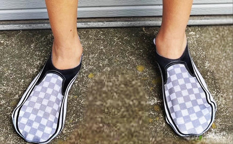 Gray Checkered Vans Inspired Socks - Sweet Reasons