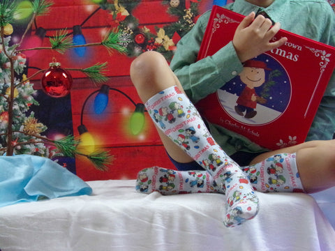 Charlie Brown Christmas Blue Socks - Sweet Reasons