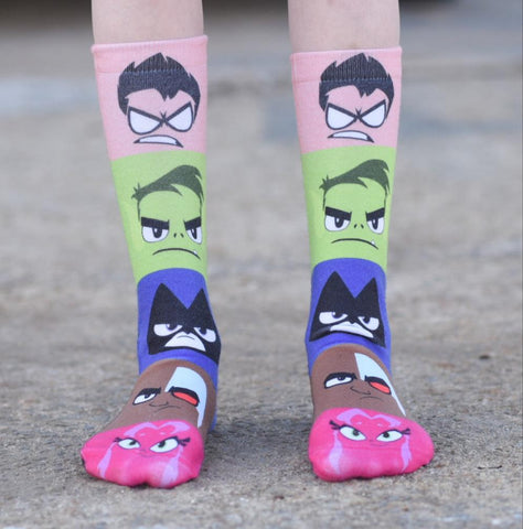 Teen Titans Go Faces Socks - Sweet Reasons