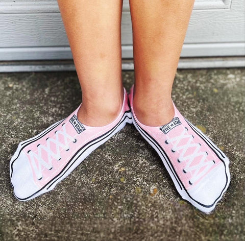 Pink Converse Inspired Socks - Sweet Reasons